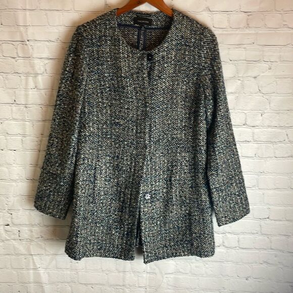 Talbots Soft Italian Boucle Tweed Coat Size 10 - Picture 1 of 9